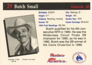 1991 Rodeo America Set B #29 Butch Small Back
